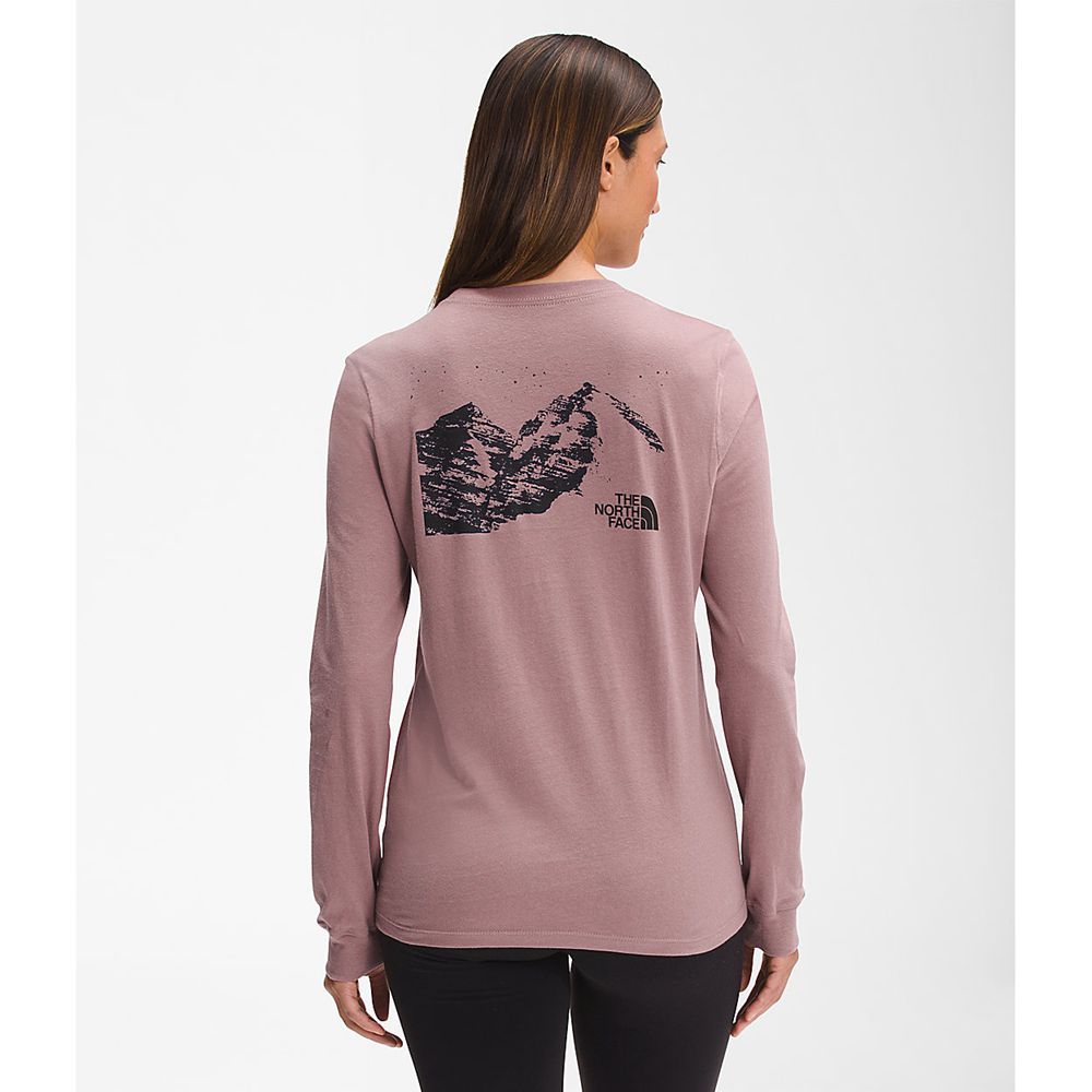 The North Face Long Sleeve Womens Australia - The North Face Snowy Mountain Long Sleeve Light Purple